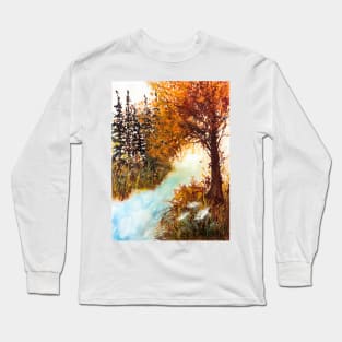 Autumn landscape tree Long Sleeve T-Shirt